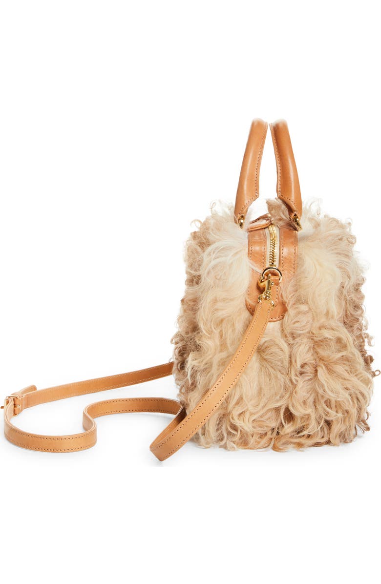 Brother Vellies Mini Island Genuine Shearling Top Handle Bag, Alternate, color,