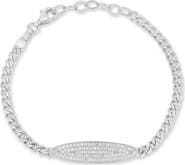 GLAZE JEWELRY Pavé Cubic Zirconia Oval Bar Bracelet