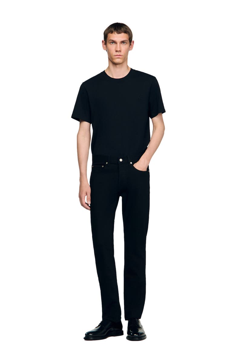 SANDRO Slim-fit jeans, Alternate, color, Black