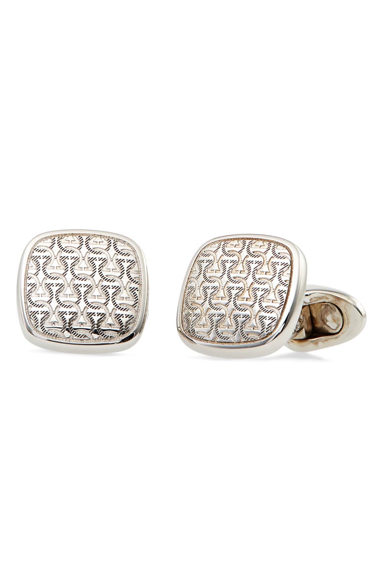 FERRAGAMO Salvatore Ferragamo Square Cuff Links, Main, color, 
