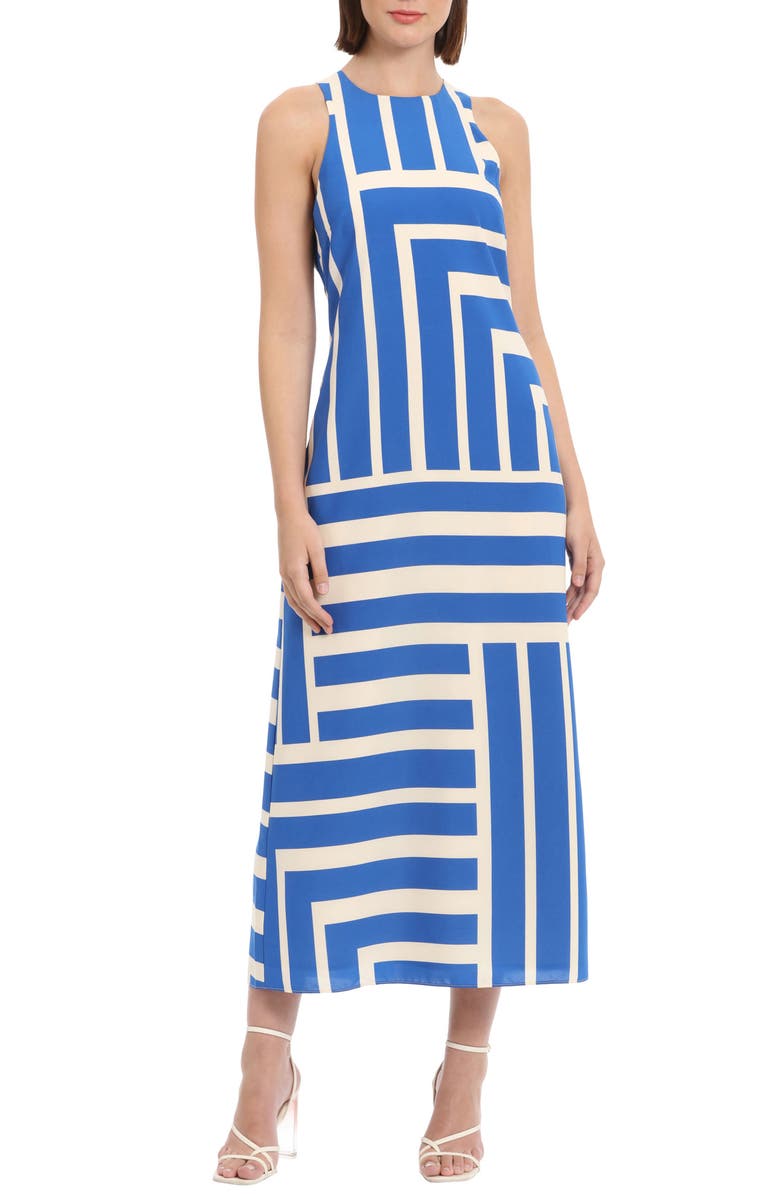 DONNA MORGAN FOR MAGGY Stripe Sleeveless Maxi Dress, Main, color,