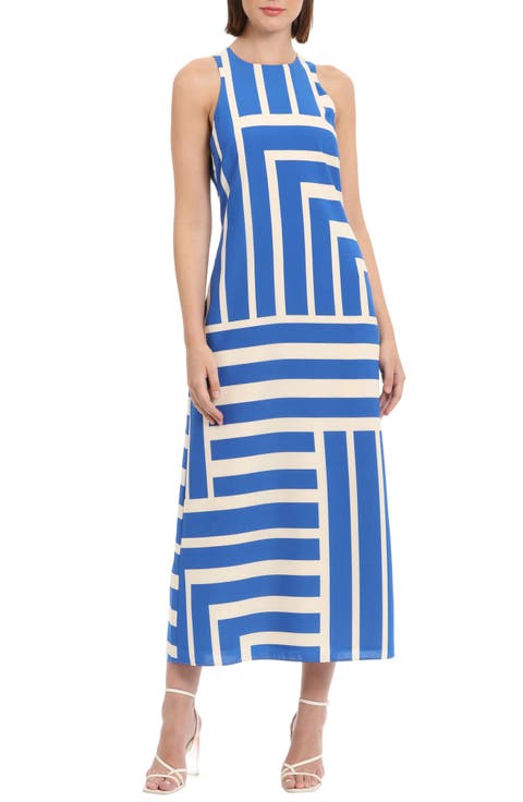 Stripe Sleeveless Maxi Dress