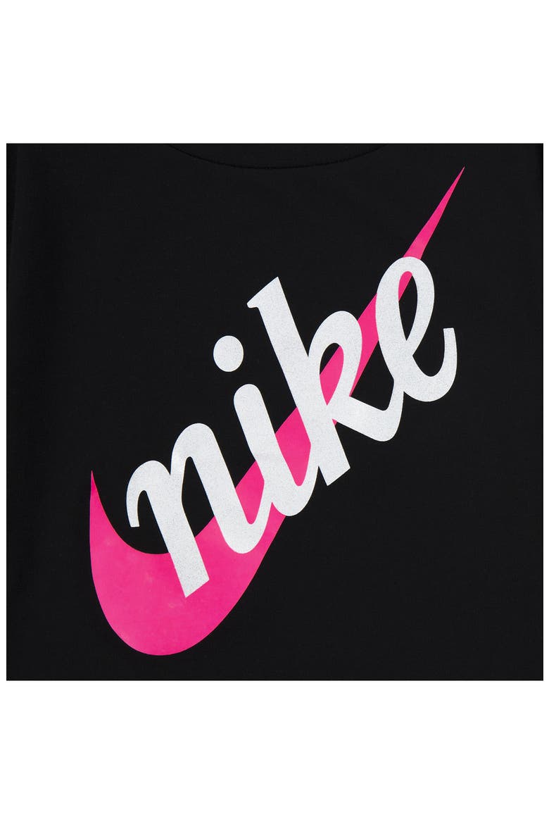 Kids' Script Future Logo Graphic T-Shirt & Mesh Shorts Set, Alternate, color, HYPER PINK