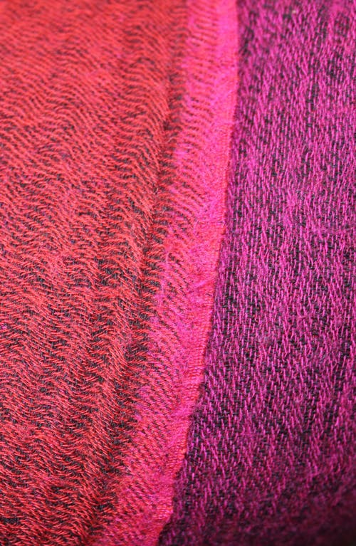 Melange Home Merino Wool Reversible Throw Blanket In Burgundy And Plum