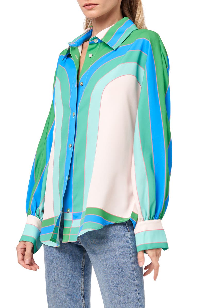 CIEBON Messa Print Button-Up Shirt, Alternate, color, 