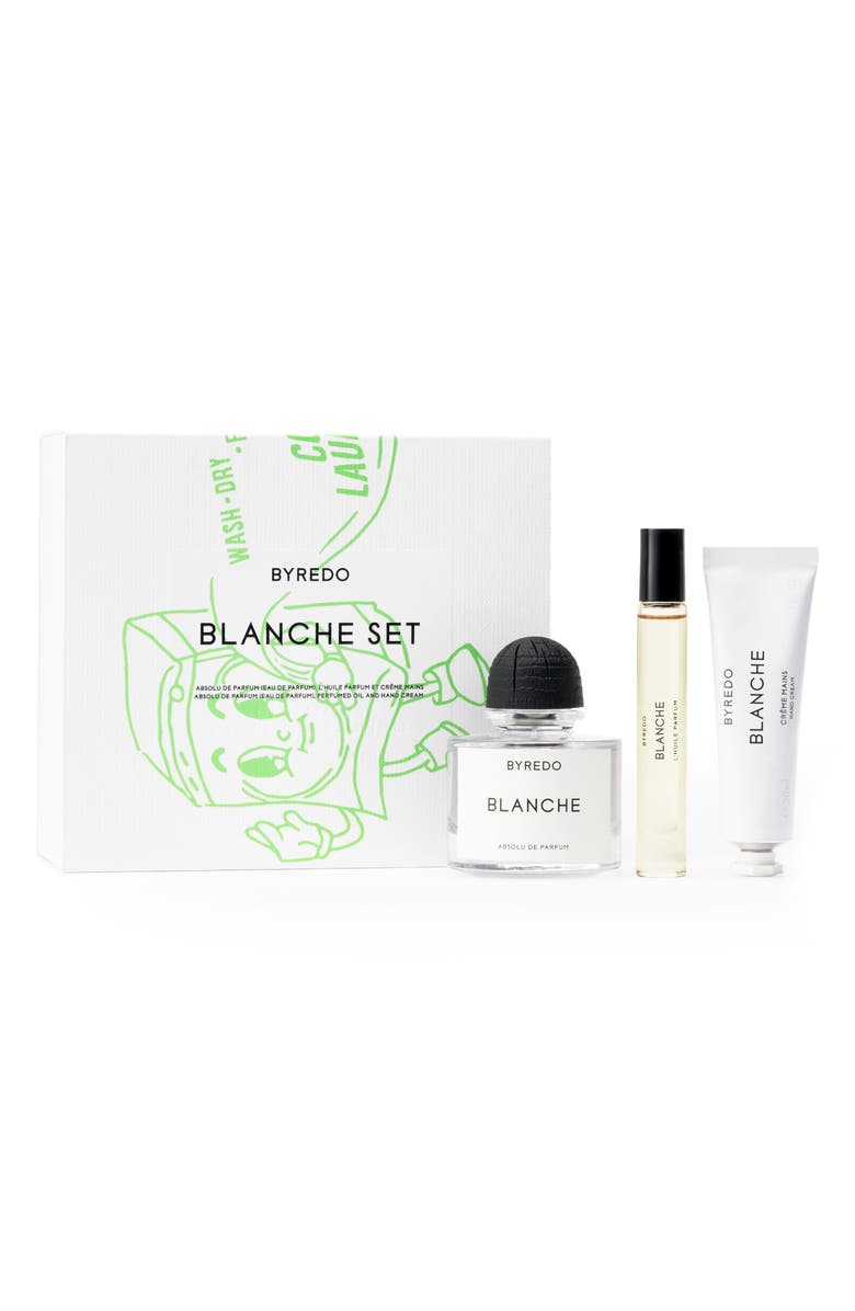 BYREDO Blanche Eau de Parfum Travel Essentials Trio Set $415 Value, Main, color, 