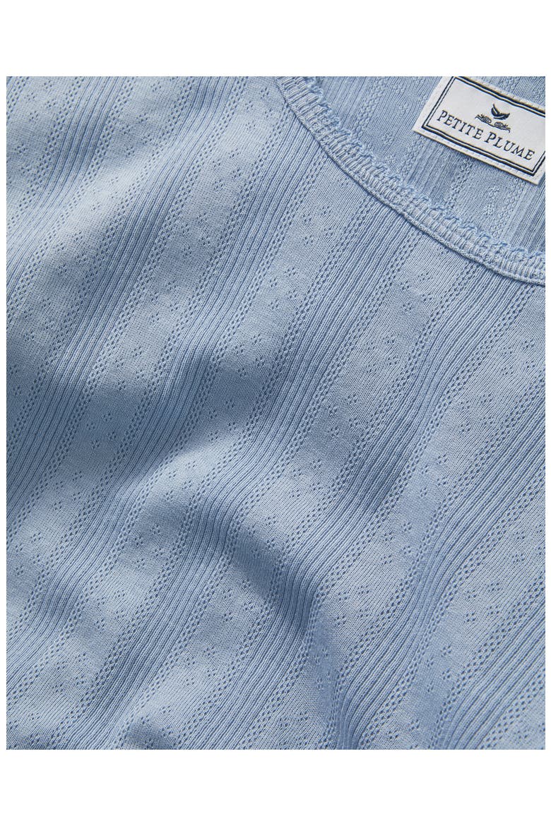 Pima Cotton Pointelle T-Shirt, Alternate, color, BLUE