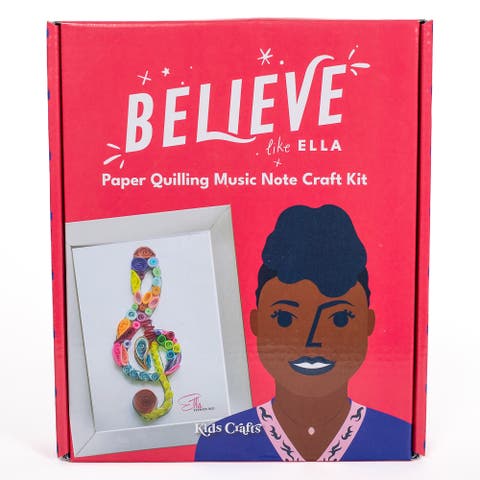 Believe Like Ella Paper Quilling Music Note DIY Craft Kit w/ 6x8" Frame