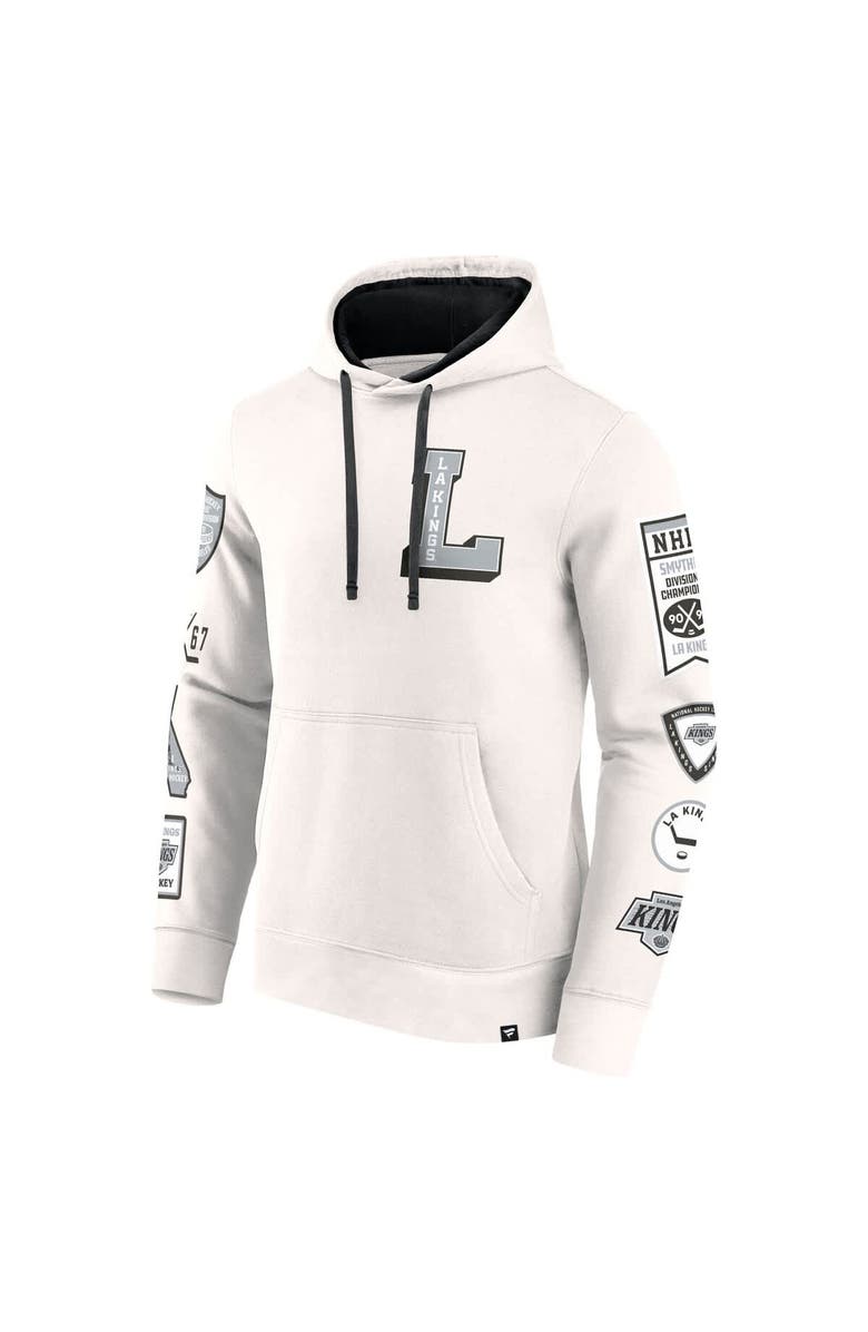 FANATICS Men's Fanatics White Los Angeles Kings Letterman Fleece Pullover Hoodie, Alternate, color, 