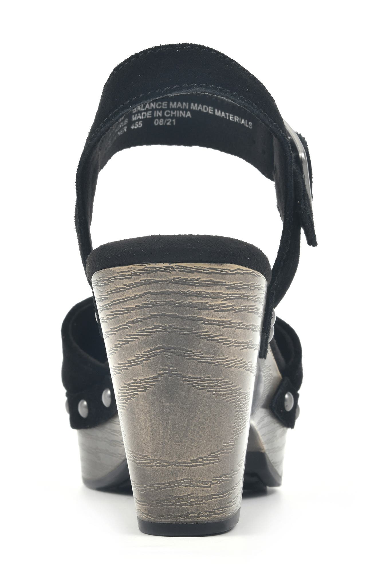 WHITE MOUNTAIN Cherub Platform Sandal, Alternate, color, BLACK SUEDE