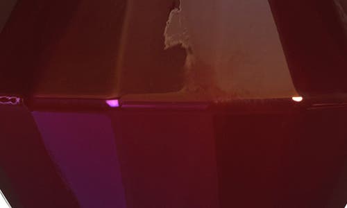 Zodax Set Of 6 Red Luster Faceted Ornaments In Purple