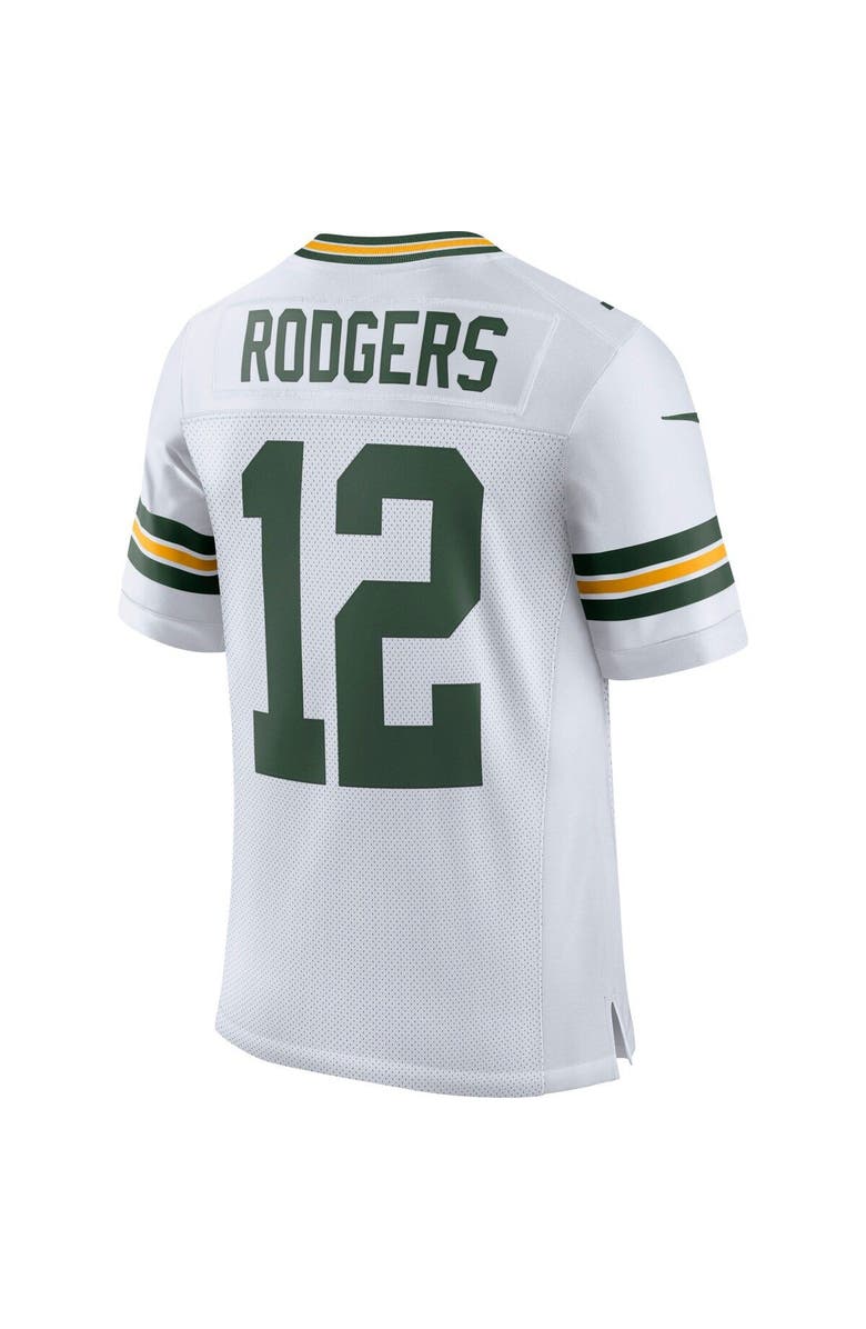 Nike Men's Nike Aaron Rodgers White Green Bay Packers Classic Elite Player Jersey, Alternate, color,