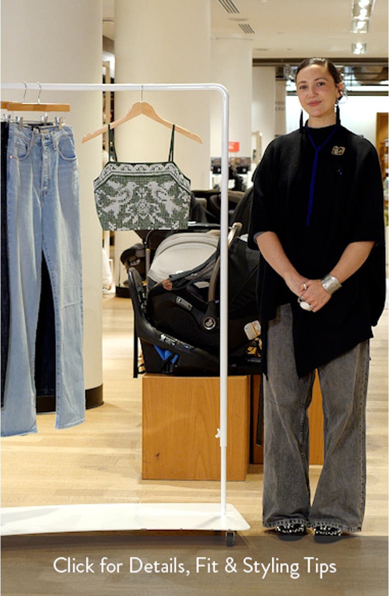 Juniper Print Cotton Poplin Crop Top, sales video thumbnail