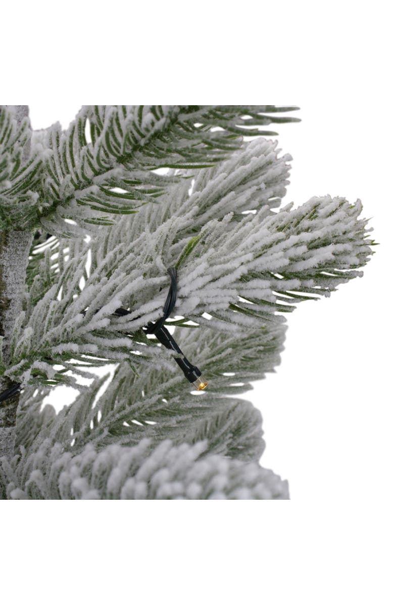 Northlight B/O Frosted Pine Artificial Christmas Tree with Burlap - 2' - Warm White Lights, Alternate, color, 