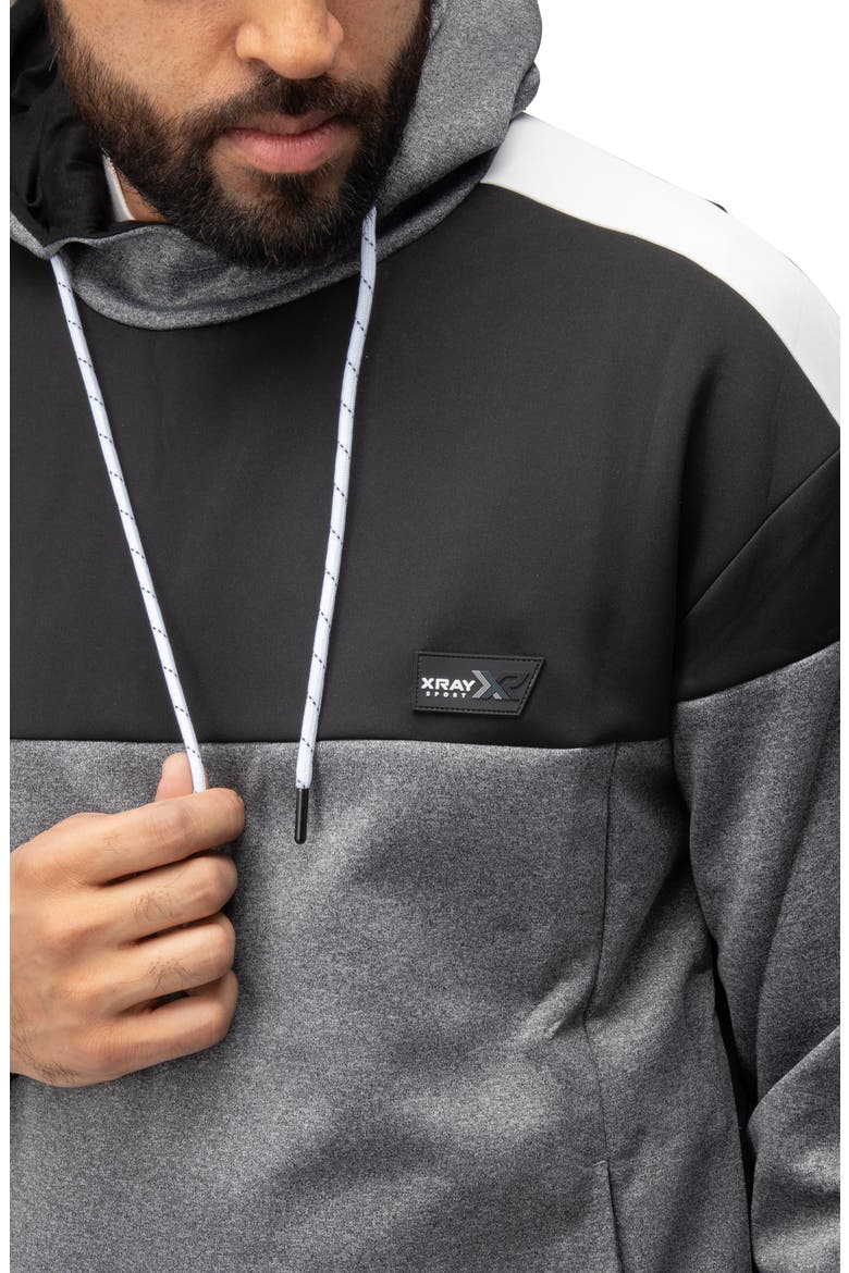 Colorblock Pullover Hoodie & Joggers, Alternate, color, BLACK/ WHITE