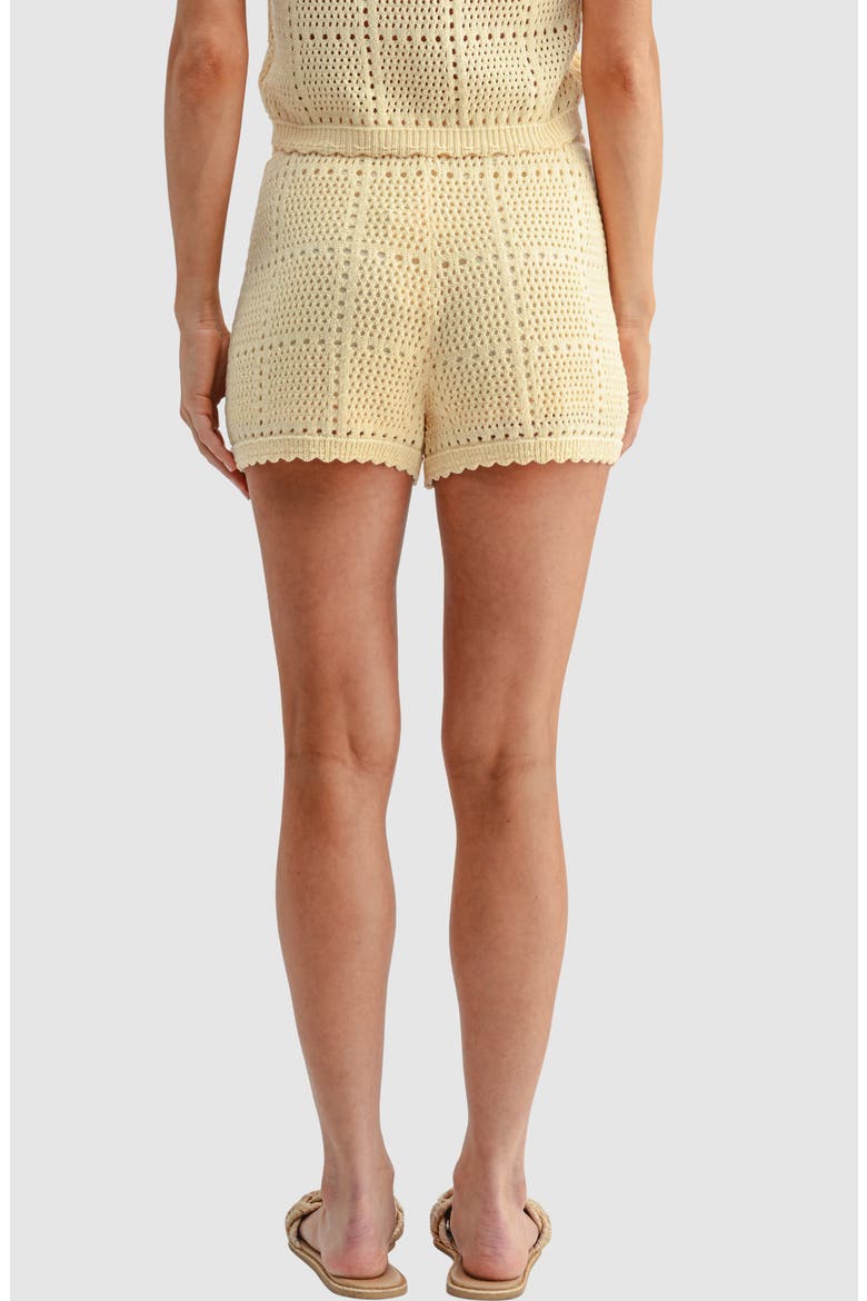 Embroidered Knit Shorts, Alternate, color, BUTTER YELLOW