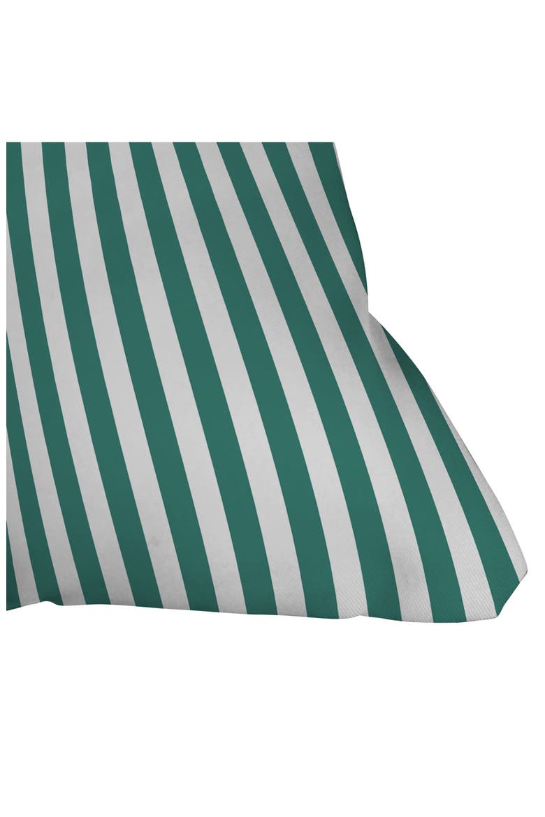 Bouquet Stripe Throw Pillow, Alternate, color, GREEN