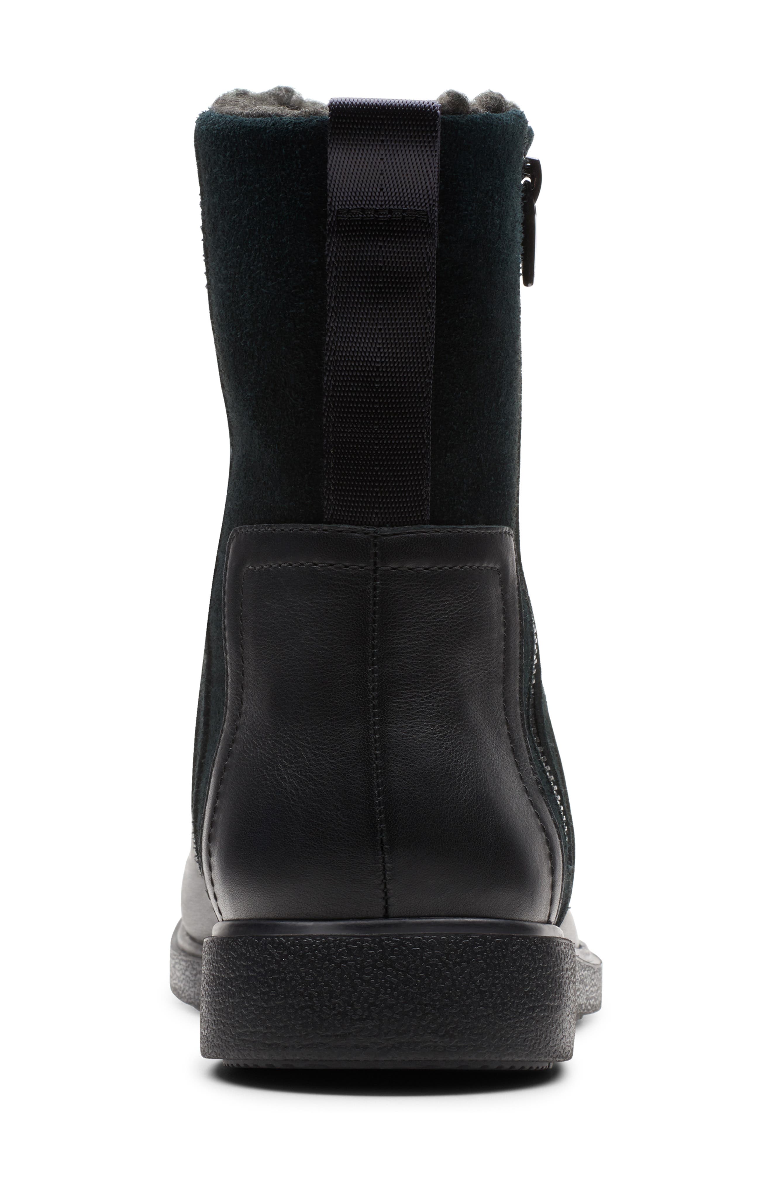 Clarks<sup>®</sup> Unstructured Elda Faux Fur Lined Waterproof Mid Boot, Alternate, color, 