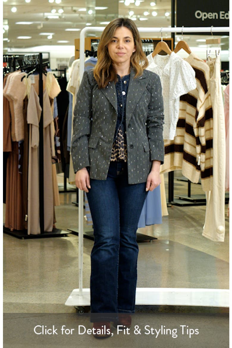 Rhinestone Detail Pinstripe Blazer video