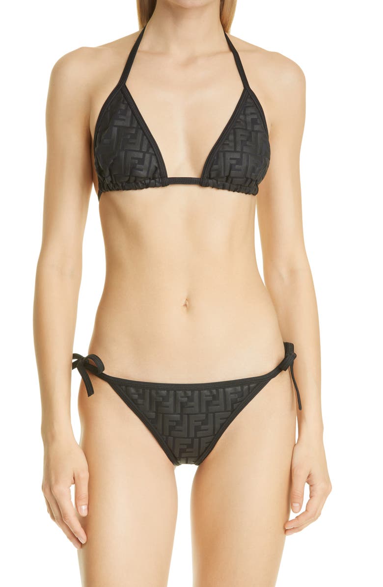 Fendi rama FF Logo Two-Piece Swimsuit, Main, color, 