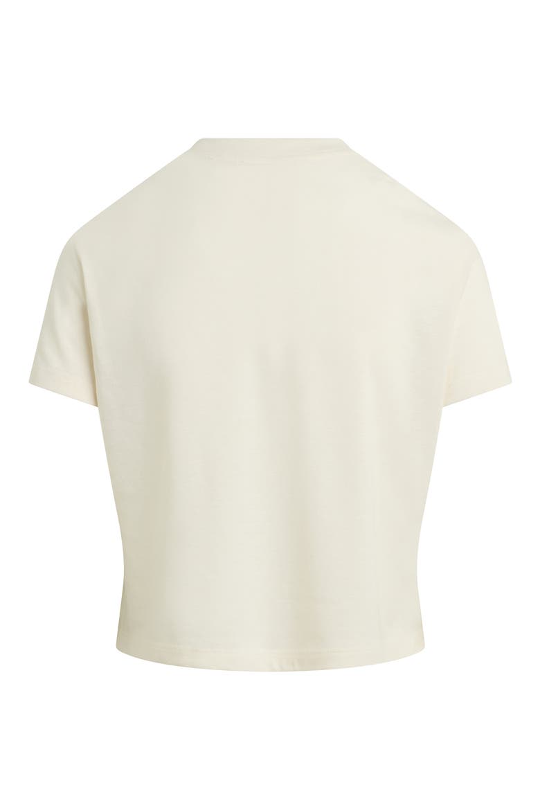 The Cropped Crewneck T-Shirt, Alternate, color, GARDENIA/ LIGHT SAGE