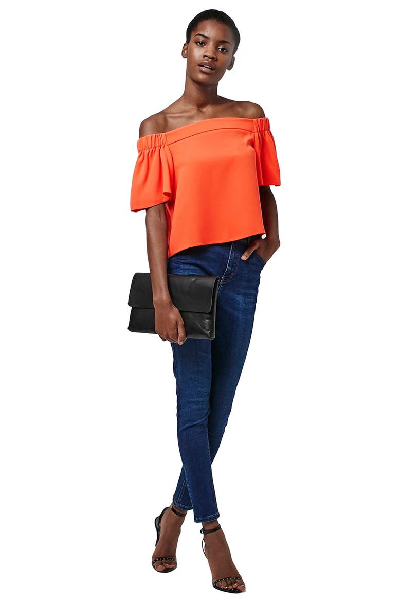 'Livi' Off the Shoulder Top, Alternate, color, RED