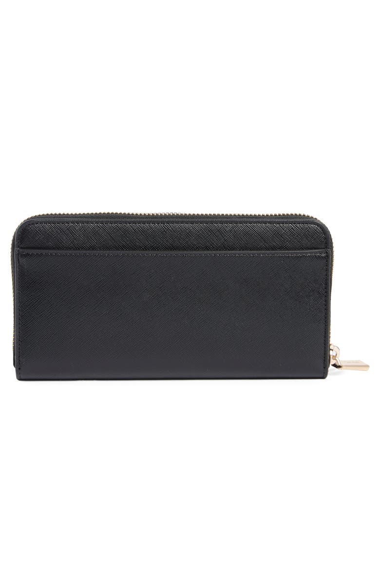 Kate Spade New York kenzie patent leather zip wallet, Alternate, color, Black