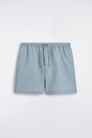 COS Striped Seersucker Drawstring Swim Trunks
