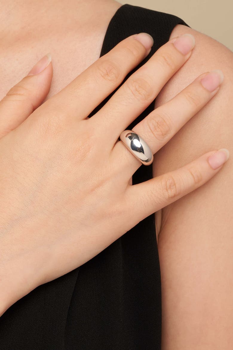 Sterling Silver Bold High Polish Dome Band, Alternate, color, Sterling Silver