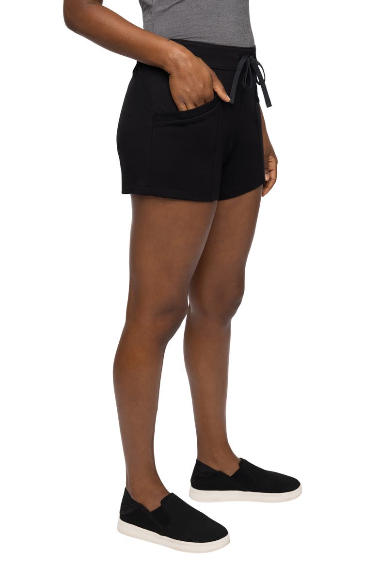 Friday Ponte Shorts, Alternate, color, BLACK