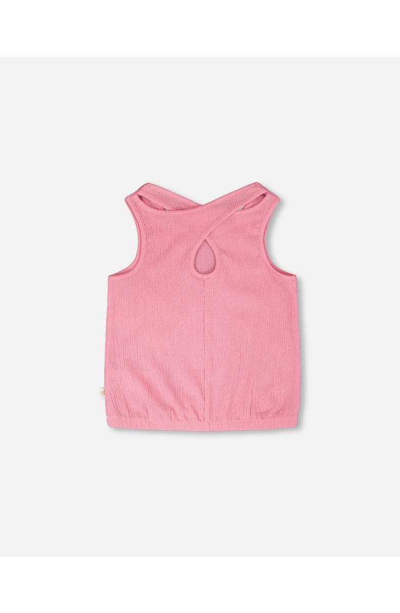 Deux par Deux Sleeveless Crinkle Jersey Tank Top, Alternate, color, Pink