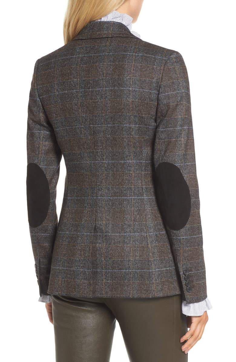 Nordstrom Signature Elbow Patch Plaid Jacket, Alternate, color, 