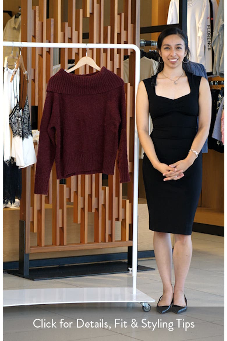 Parkley Off the Shoulder Bouclé Sweater video