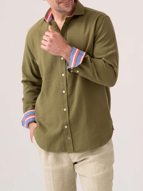 Brushed Cotton Long Sleeve Shirt