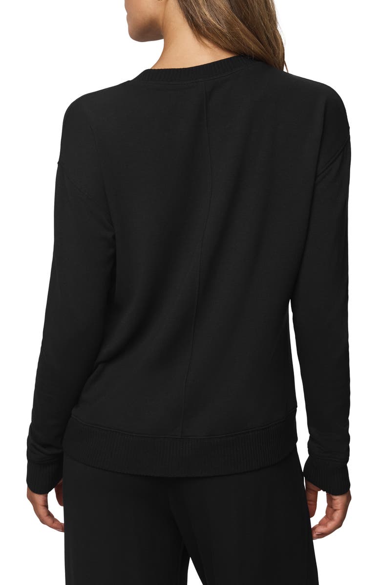 Splendid Supersoft Trim Sweatshirt, Alternate, color, Black