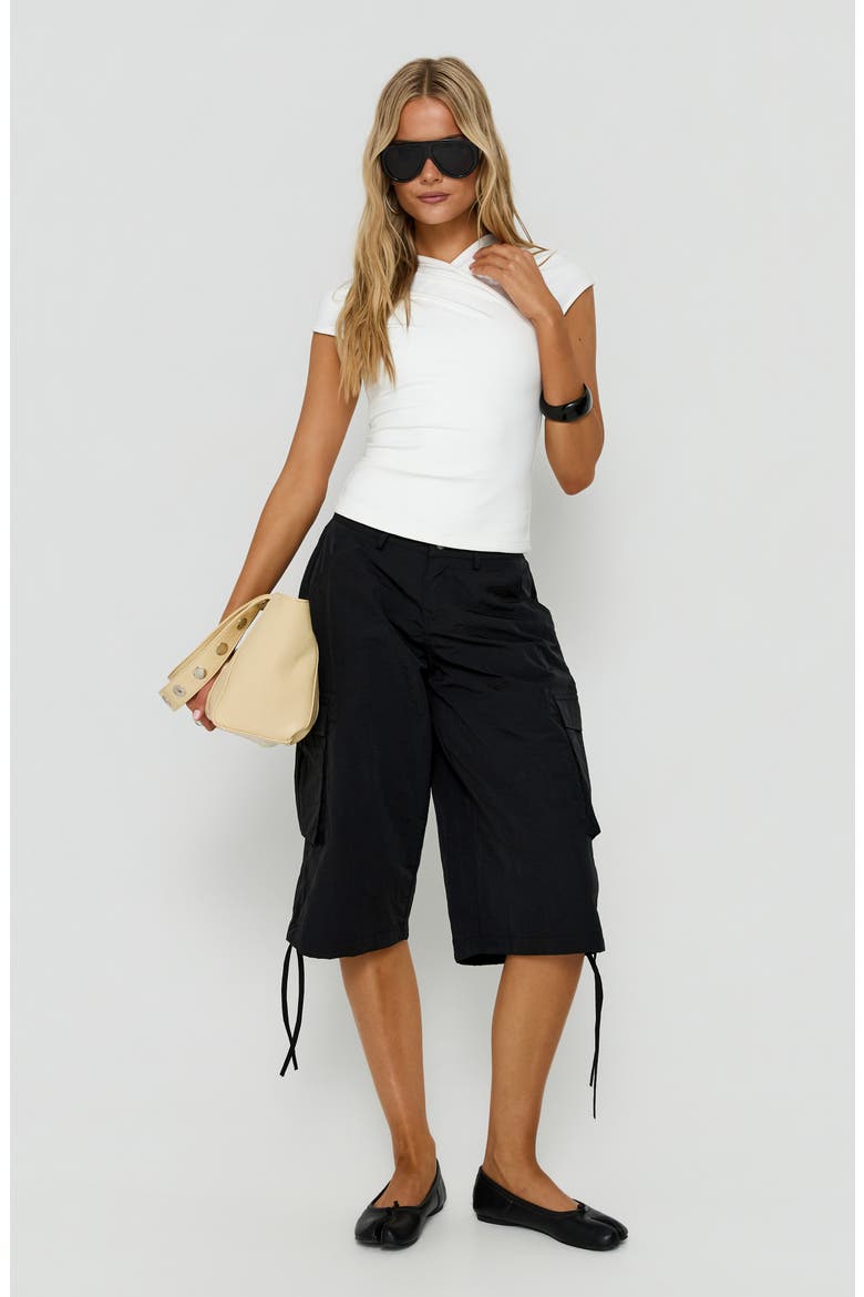 Hudsen Longline Nylon Cargo Shorts, Alternate, color, BLACK