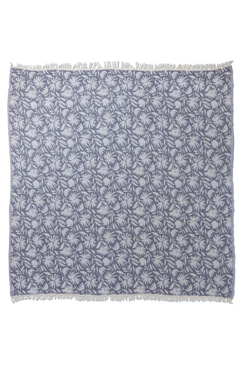 Whimsical Flower Organic Reversible Muslin Blanket