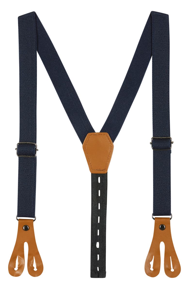 Andy & Evan Short Sleeve Button-Up Shirt, Suspenders, Bow Tie & Shorts Set, Alternate, color, 