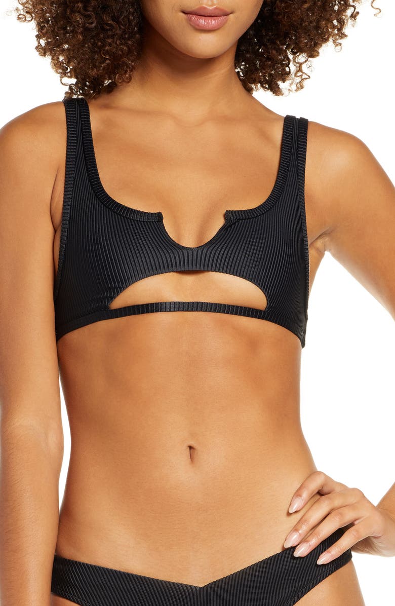 Frankies Bikinis Cole Cutout Bikini Top, Main, color, 