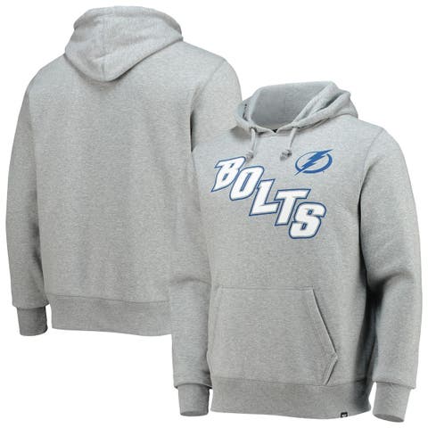Men's '47 Heathered Gray Tampa Bay Lightning Pregame Headline Pullover Hoodie