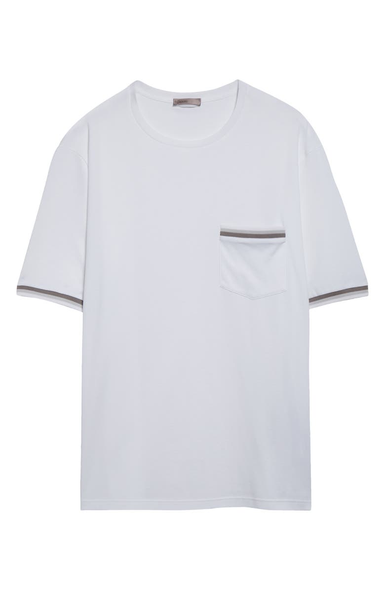Herno Stripe Trim Cotton Jersey T-Shirt, Alternate, color, White