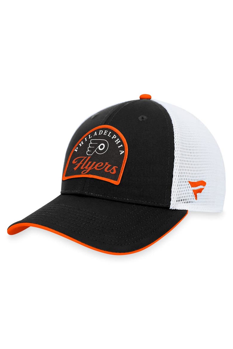 Men's Fanatics Branded Black/White Philadelphia Flyers Fundamental Adjustable Hat, Main, color, Black
