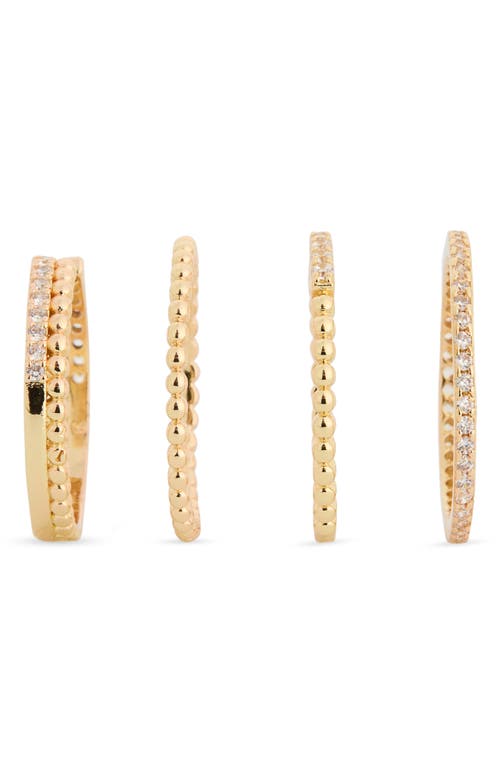 NORDSTROM RACK NORDSTROM RACK SET OF 4 CUBIC ZIRCONIA STACKABLE RINGS 