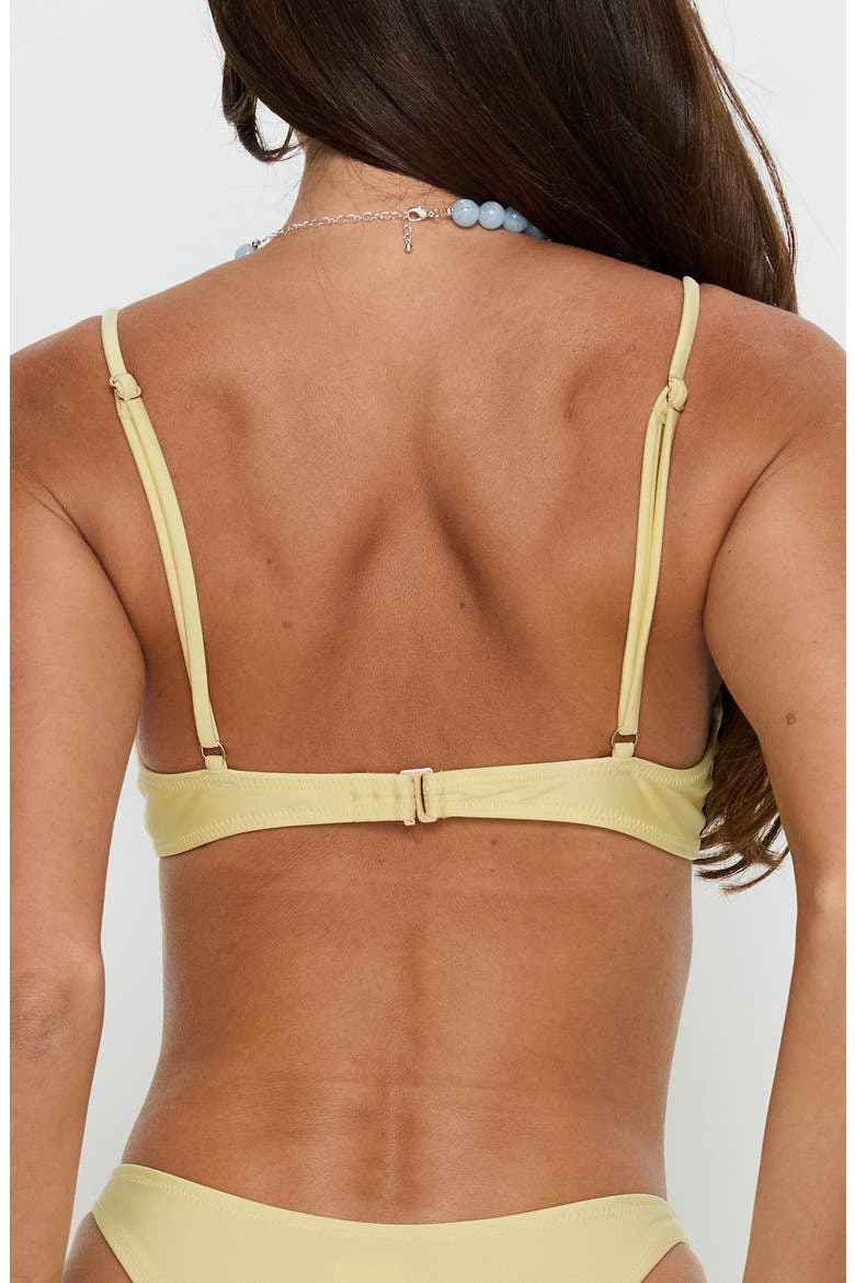Sadley Underwire Shine Bikini Top, Alternate, color, LEMON