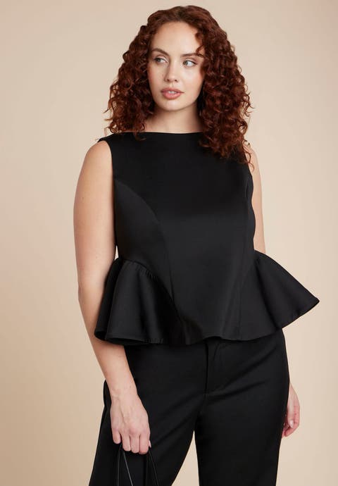 Flared Peplum Top (Plus Available)