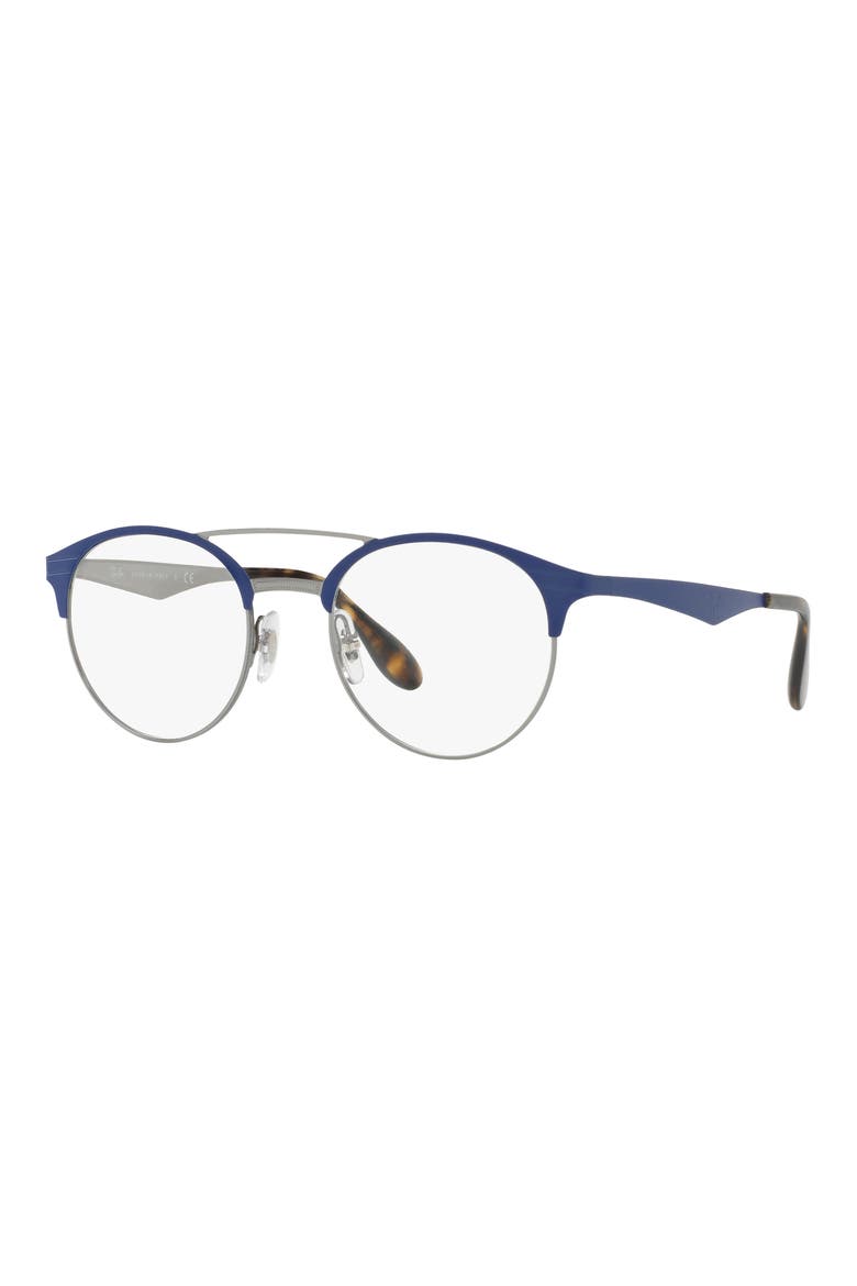 51mm Phantos Round Optical Glasses, Alternate, color, BLUE