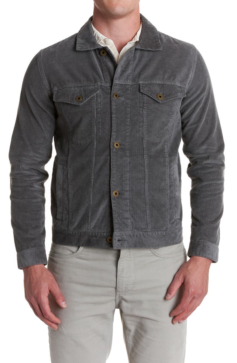Billy Reid Corduroy Trucker Jacket, Main, color, 