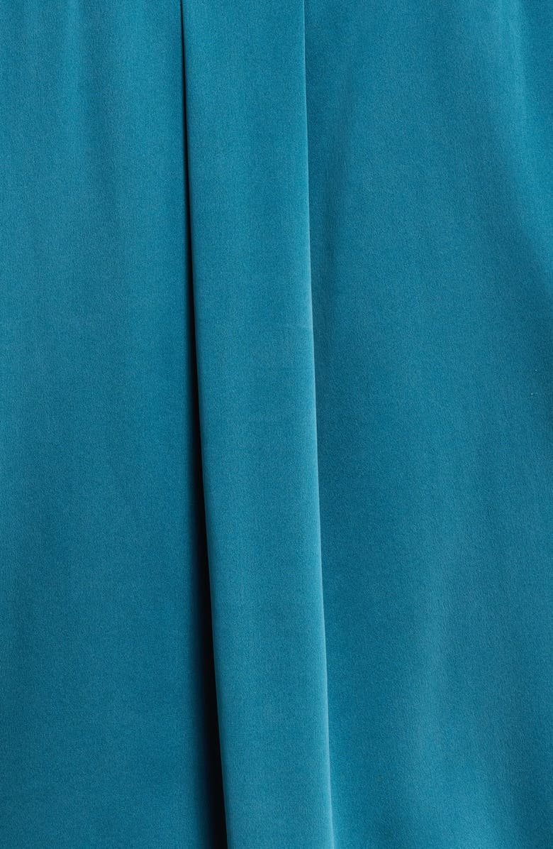 Lunya Piped Washable Silk Pajamas, Alternate, color, Piquant Teal/ Lazing Navy