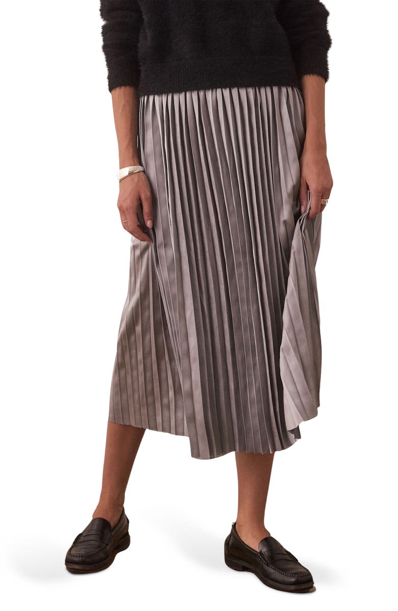 Marine Layer Chelsea Pleated Midi Skirt, Main, color, 