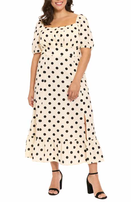 London Times Square Neck Midi Dress